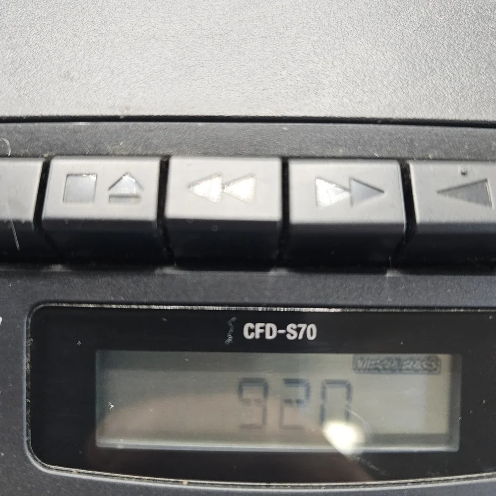Sony CFD-S70 CD/Cassette Boombox with Radio Black Mega Bass Tested! Working!